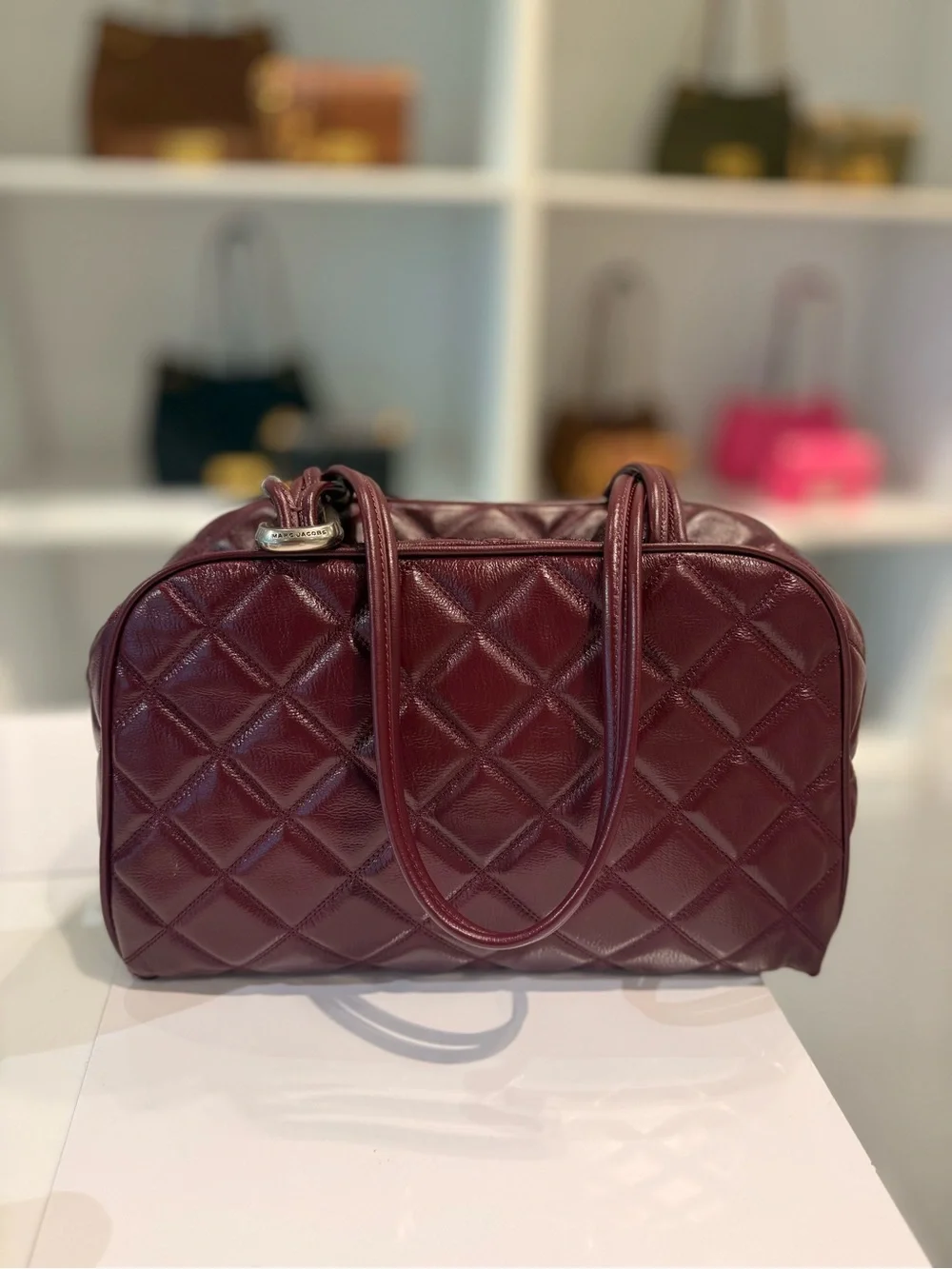 NWT Marc Jacobs quilted the dual satchel - dark plum